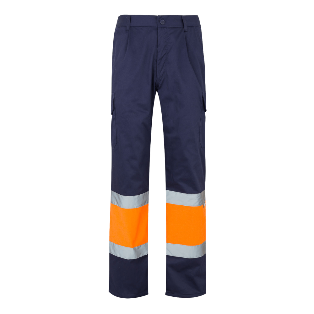 Calças bicolores forradas multibolsos Velilla 156