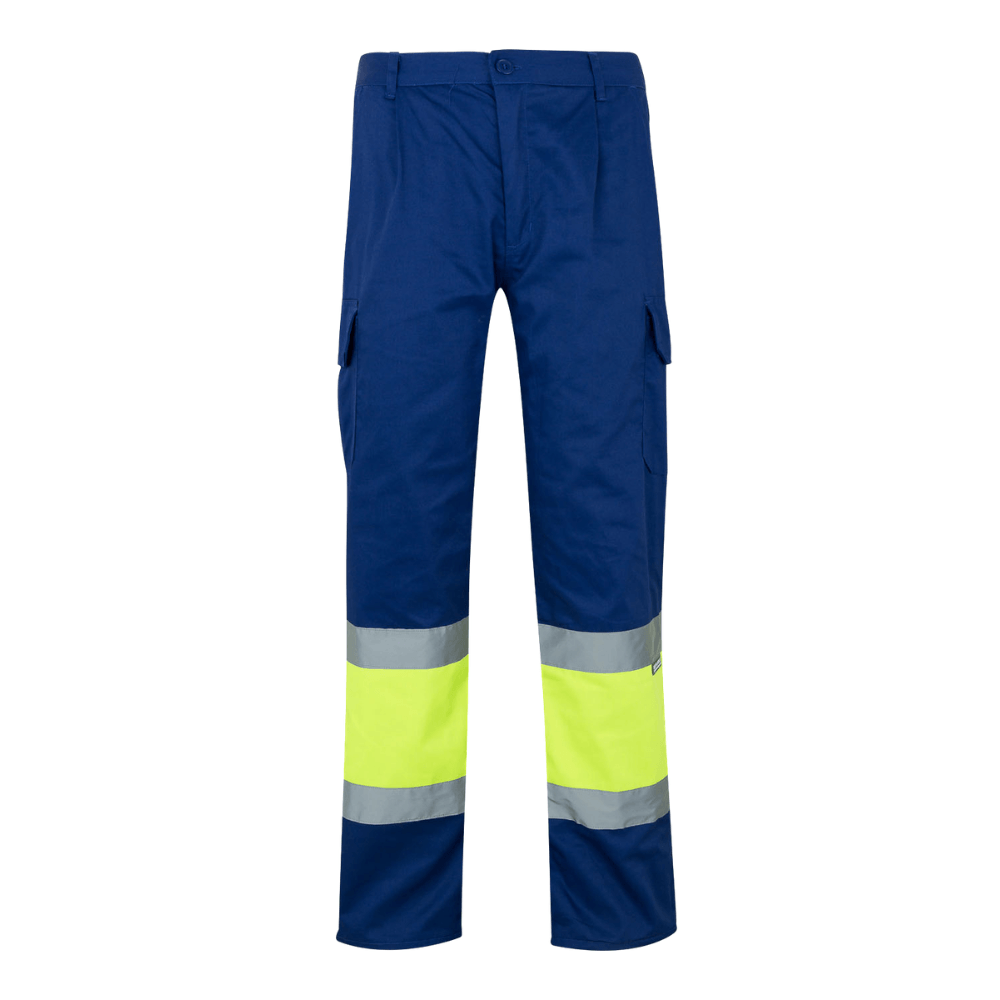 Calças bicolores forradas multibolsos Velilla 156