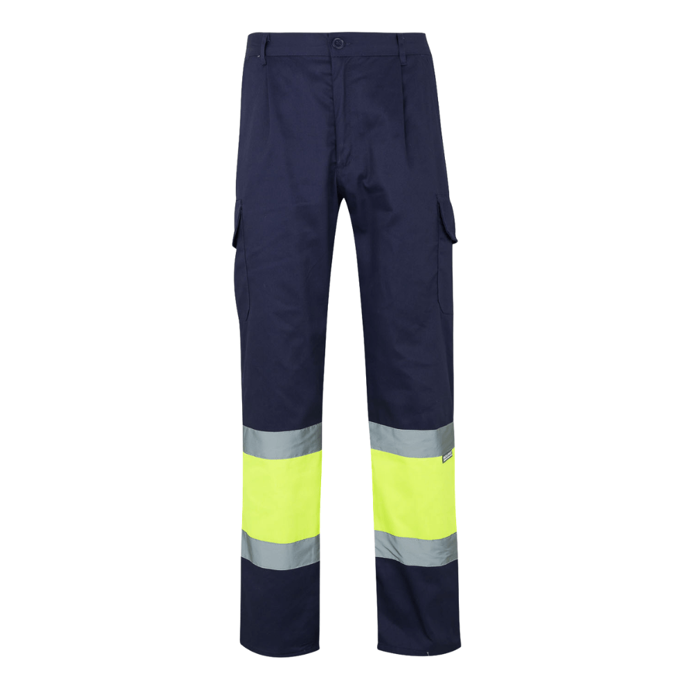 Calças bicolores forradas multibolsos Velilla 156