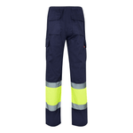 Calças bicolores forradas multibolsos Velilla 156