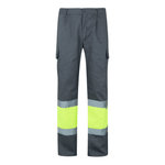 Calças bicolores forradas multibolsos Velilla 156