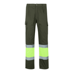 Calças bicolores forradas multibolsos Velilla 156