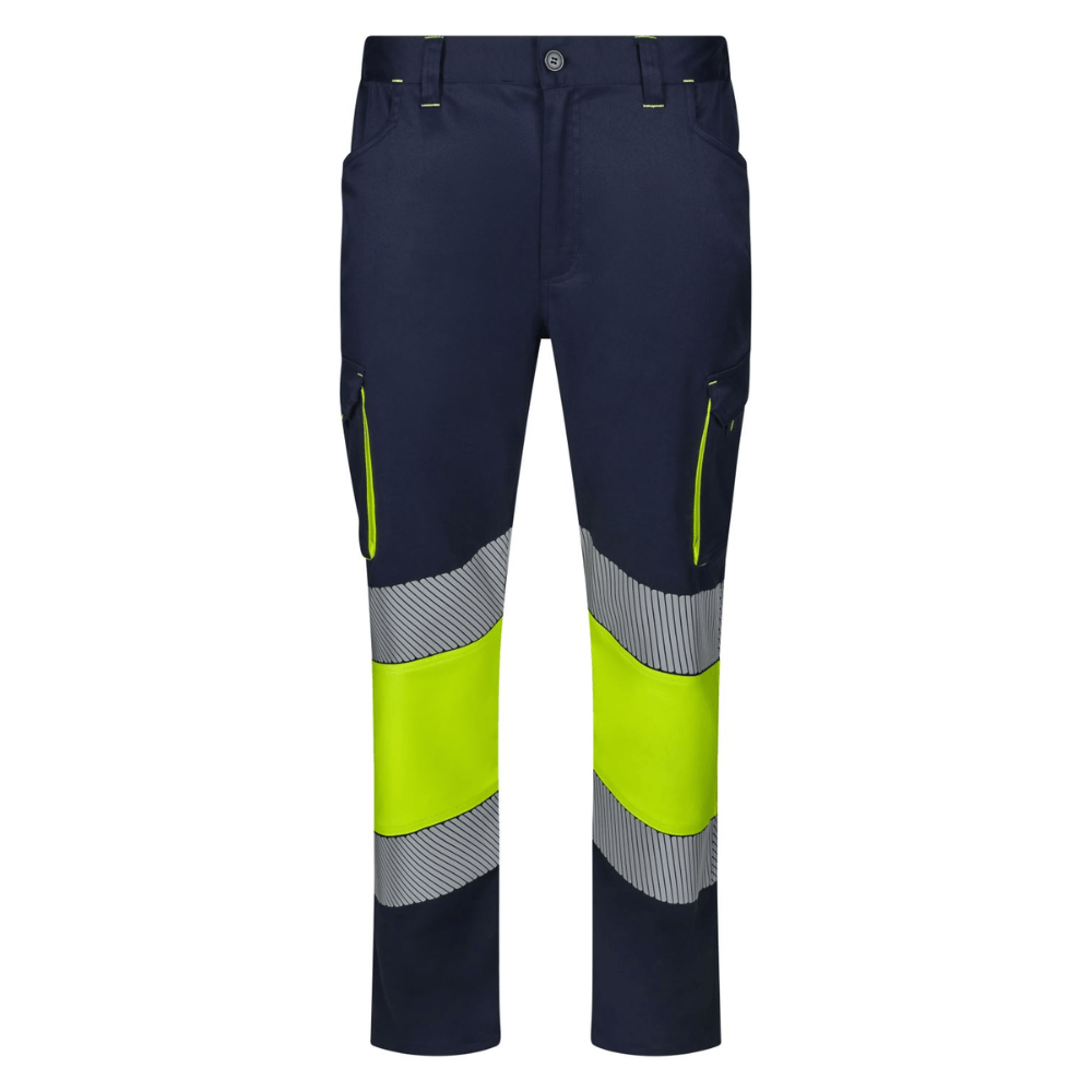 Pantalón stretch bicolor con cintas segmentadas Velilla 303008S