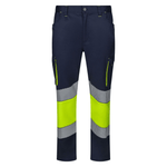Pantalón stretch bicolor con cintas segmentadas Velilla 303008S