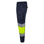 Pantalón stretch bicolor con cintas segmentadas Velilla 303008S