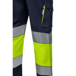 Pantalón stretch bicolor con cintas segmentadas Velilla 303008S