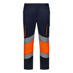 Pantalón stretch bicolor con cintas segmentadas Velilla 303008S