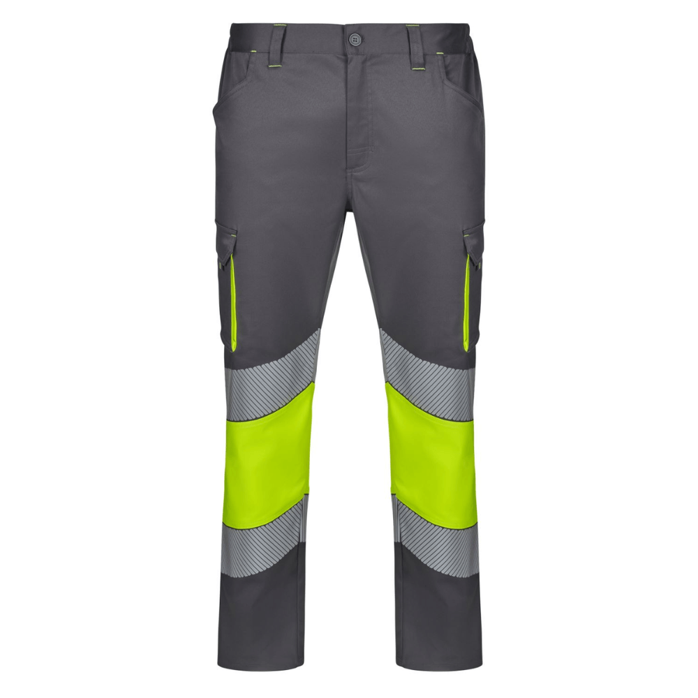 Pantalón stretch bicolor con cintas segmentadas Velilla 303008S