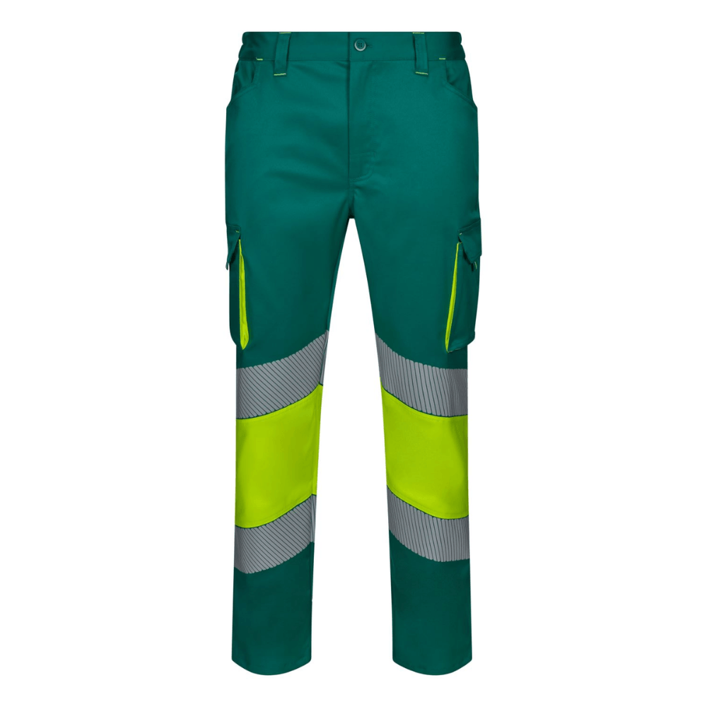 Pantalón stretch bicolor con cintas segmentadas Velilla 303008S