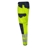 Calças elásticas de alta visibilidade com fita segmentada