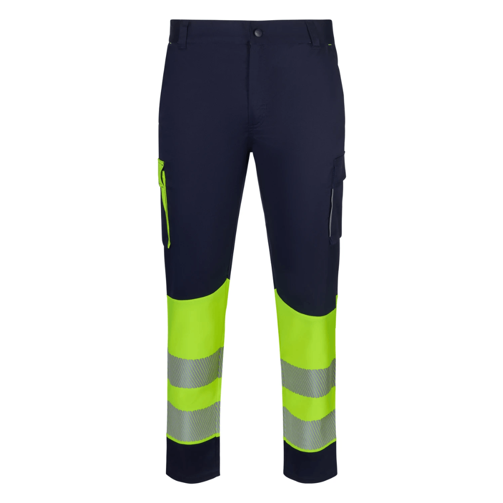 Pantalón stretch reciclado bicolor con cintas segmentadas Velilla 303032S