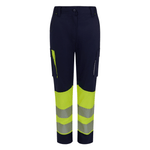Pantalón stretch reciclado bicolor con cintas segmentadas mujer Velilla 303032SW