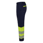 Pantalón stretch reciclado bicolor con cintas segmentadas mujer Velilla 303032SW