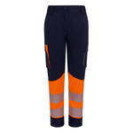 Pantalón stretch reciclado bicolor con cintas segmentadas mujer Velilla 303032SW