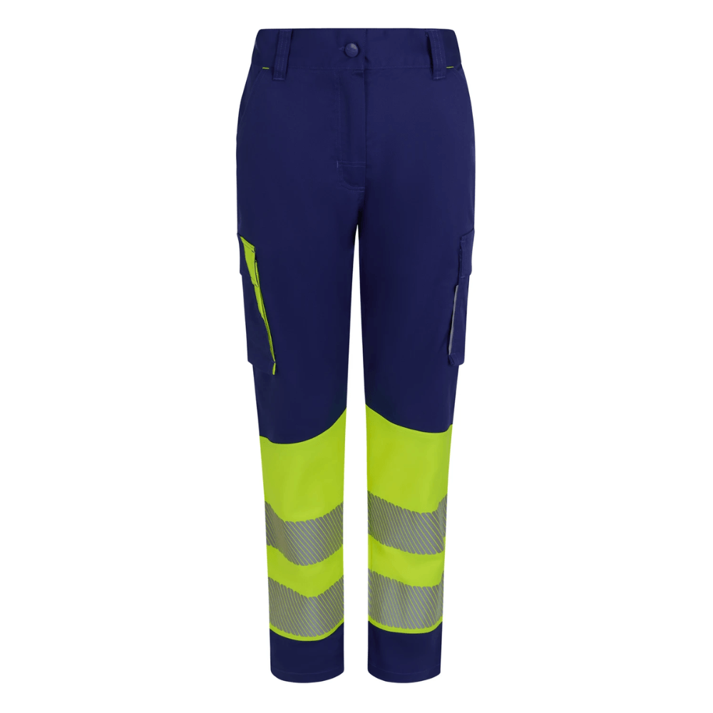 Pantalón stretch reciclado bicolor con cintas segmentadas mujer Velilla 303032SW