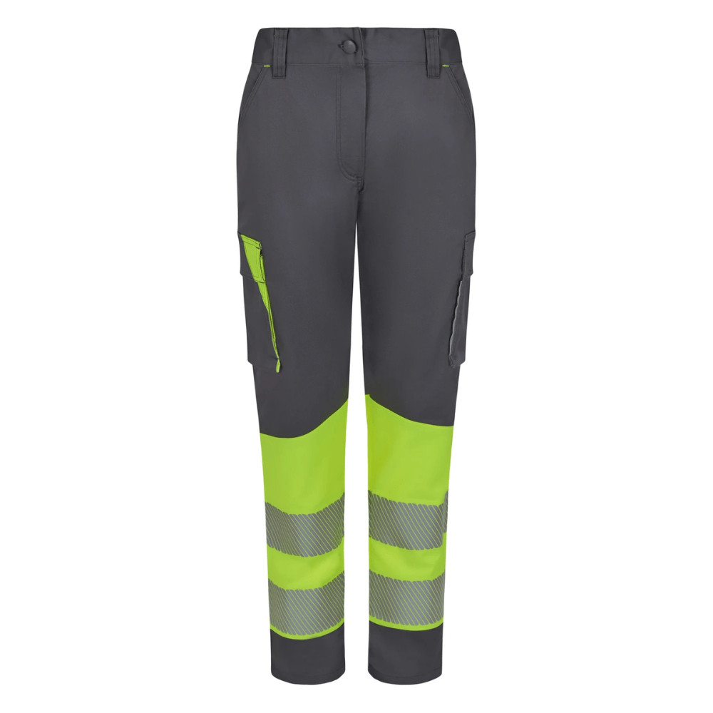 Pantalón stretch reciclado bicolor con cintas segmentadas mujer Velilla 303032SW
