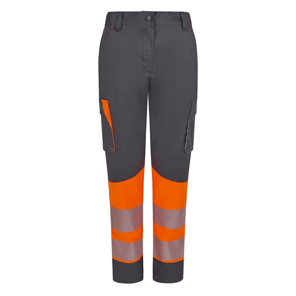 Pantalón stretch reciclado bicolor con cintas segmentadas mujer Velilla 303032SW