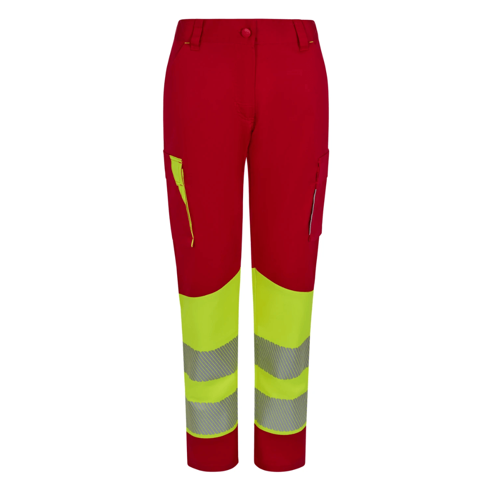 Pantalón stretch reciclado bicolor con cintas segmentadas mujer Velilla 303032SW