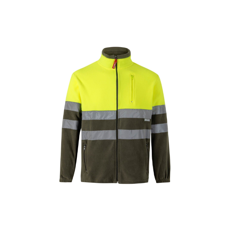 Casaco de lã bicolor de alta visibilidade