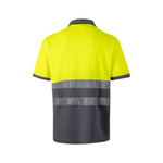 Polo algodón bicolor manga corta reflectante Velilla 305513