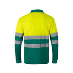 Polo algodão bicolor manga comprida refletor Velilla 305515