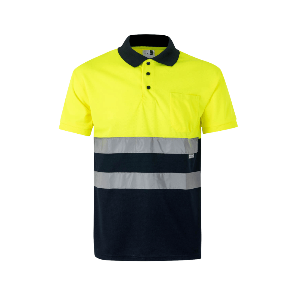 Polo bicolor manga corta reflectante Velilla 173