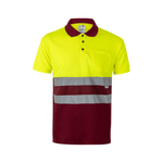 Polo bicolor manga corta reflectante Velilla 173