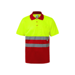 Polo bicolor manga corta reflectante Velilla 173