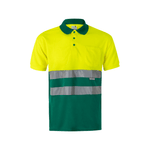 Polo bicolor manga corta reflectante Velilla 173
