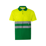 Polo bicolor manga corta reflectante Velilla 173