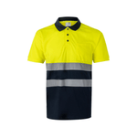Polo bicolor manga corta reflectante Velilla 305504