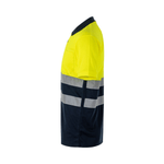 Polo bicolor manga corta reflectante Velilla 305504
