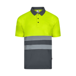 Polo bicolor manga corta reflectante Velilla 305504