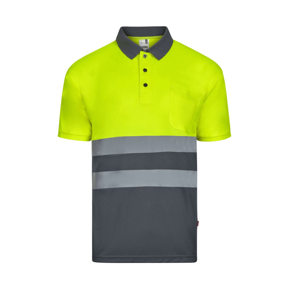 Polo bicolor manga corta reflectante Velilla 305504