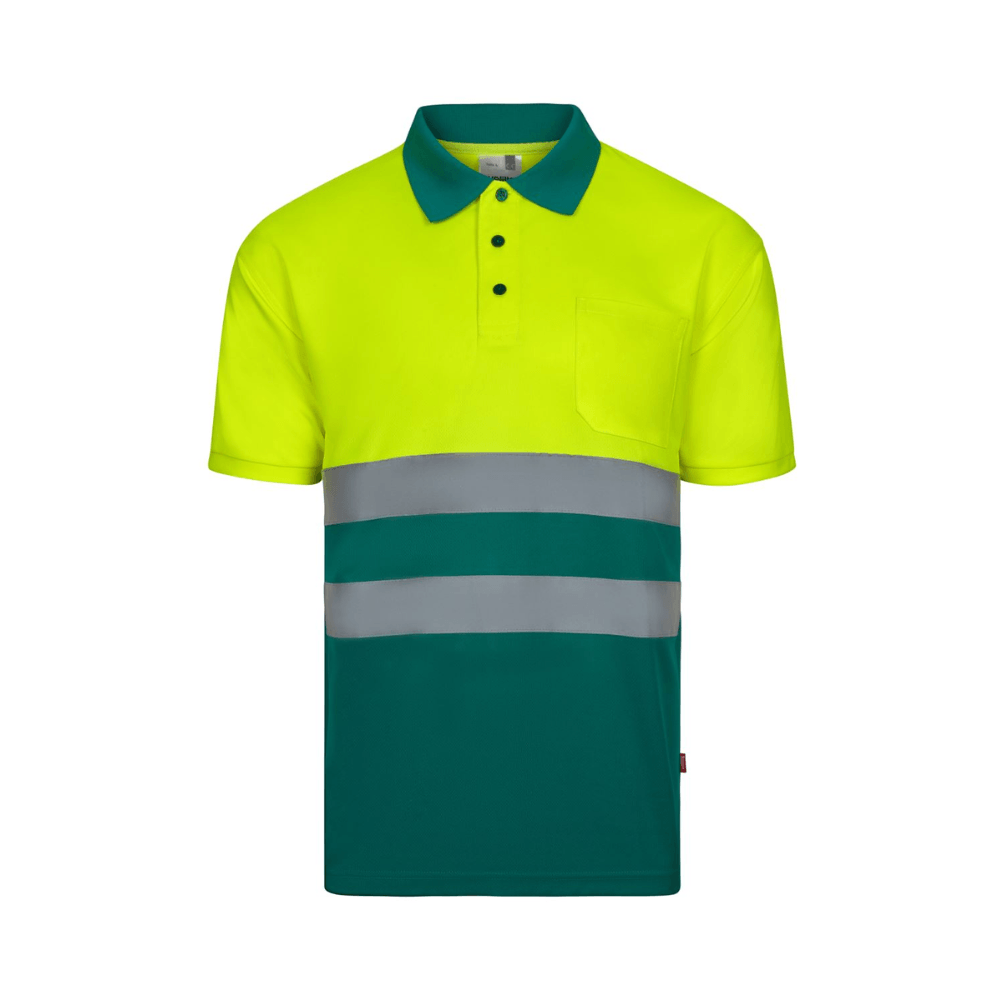Polo bicolor manga corta reflectante Velilla 305504