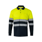 Polo bicolor manga larga reflectante Velilla 175