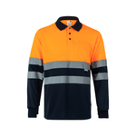 Polo bicolor manga larga reflectante Velilla 175
