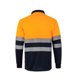 Polo bicolor manga larga reflectante Velilla 175