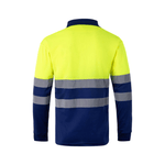 Polo bicolor manga larga reflectante Velilla 175