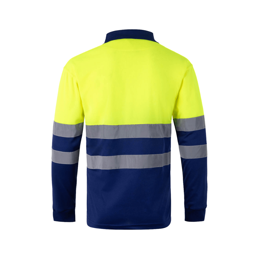 Polo bicolor manga larga reflectante Velilla 175