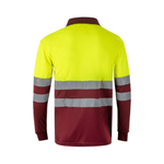 Polo bicolor manga larga reflectante Velilla 175