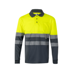 Polo bicolor manga larga reflectante Velilla 175