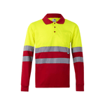 Polo bicolor manga larga reflectante Velilla 175