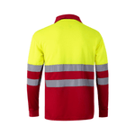 Polo bicolor manga larga reflectante Velilla 175