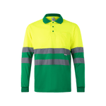 Polo bicolor manga larga reflectante Velilla 175