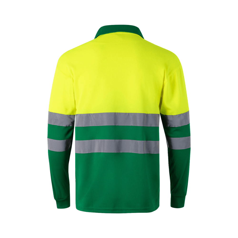Polo bicolor manga larga reflectante Velilla 175