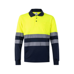Polo bicolor manga larga reflectante Velilla 305507