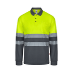 Polo bicolor manga larga reflectante Velilla 305507