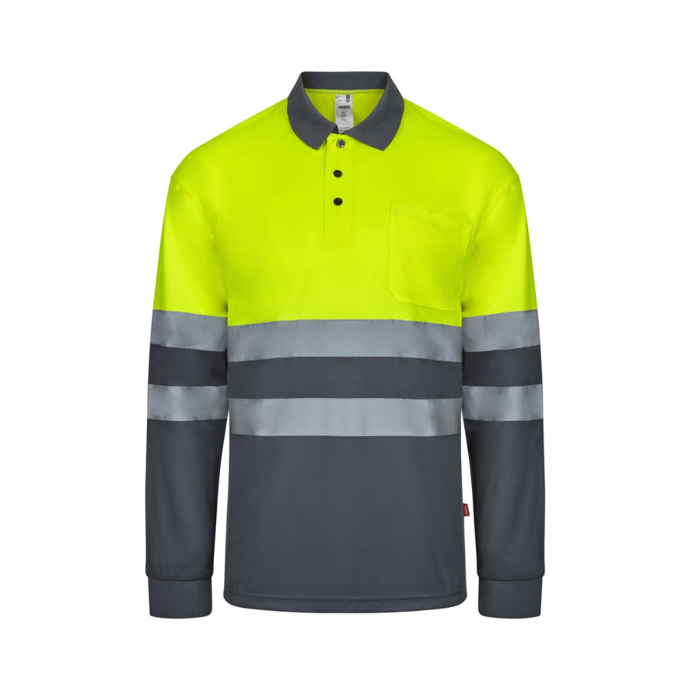 Polo bicolor manga larga reflectante Velilla 305507