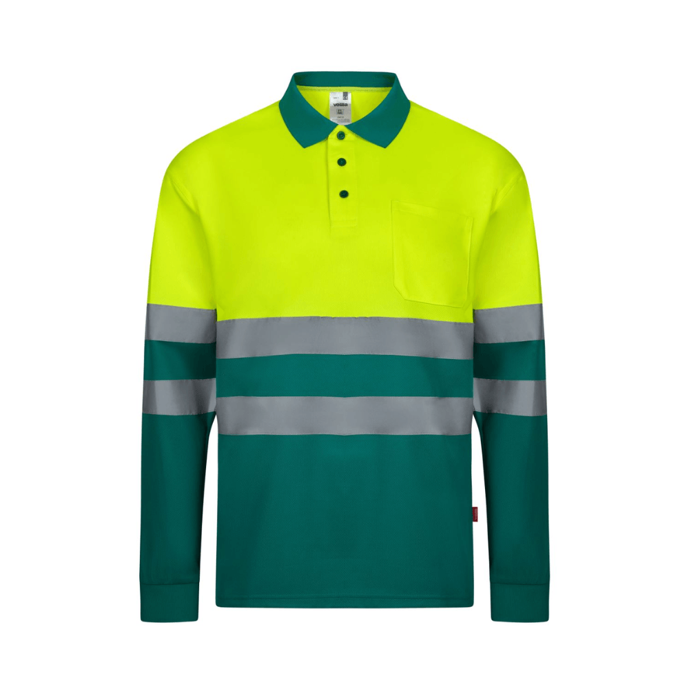Polo bicolor manga larga reflectante Velilla 305507